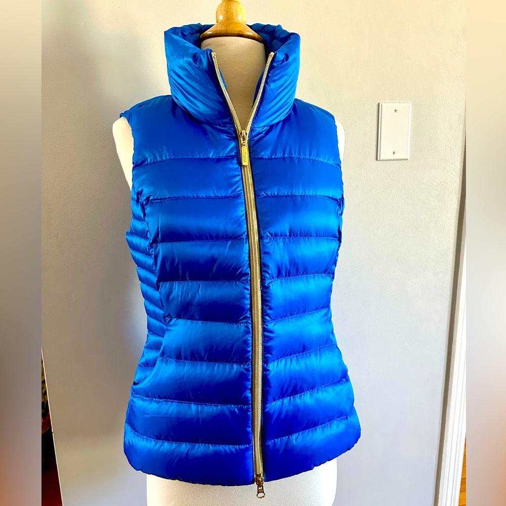 Lilly Pulitzer Allie lightweight packable down Brewster Blue vest. Size S